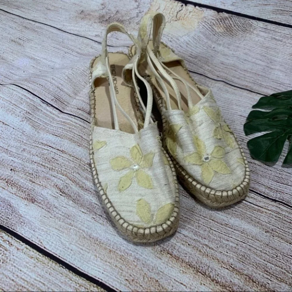 Eric Michael Floral Espadrilles Sandals size 40
